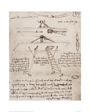 Flying Machine Drawing Giclée-Druck von Leonardo Da Vinci