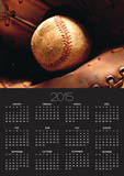 Old Baseball in Glove Print by Danilo Calilung
