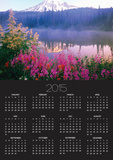 Wildflowers in Bloom by Lake on Mount Rainier Poster by Craig Tuttle