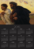 The Disciples Peter and John Running to Sepulchre on the Morning of the Resurrection, circa 1898 Posters by Eugene Burnand