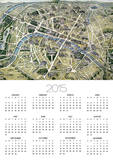 Map of Paris During the Period of the "Grands Travaux" by Baron Georges Haussmann 1864 Print by Hilaire Guesnu