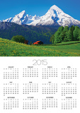 Cabin Below Watzmann Mountain in Bavarian Alps Print by Walter Geiersperger