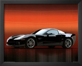 2006 Chevy Corvette Z06 Black Car Art Print Poster Prints