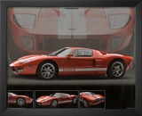 2005 Ford GT40 Orange Car Art Print Poster Prints