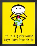 Me 3 (It's a Girls World) Art Poster Print Prints