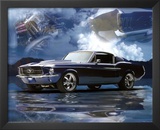 1967 Ford Mustang Fastback Art Print Poster Prints