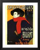Henri de Toulouse-Lautrec (Ambassadeurs, Aristide Bruant dns Soncabaret) Art Poster Print Art