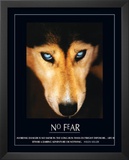 No Fear Hellen Keller Quote Dog Art Print Poster Print