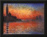 Claude Monet (Sunset in Venice) Art Poster Print Posters