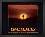 Challenges (Bicyclist) Art Poster Print Print