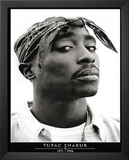 Tupac Shakur (1971-1996, B&W) Music Poster Print Prints