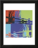 Brooklyn Bridge, c.1983 (Orange, Blue, Lime) Print by Andy Warhol