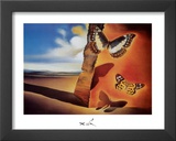 Paisaje con mariposas Poster por Salvador Dalí