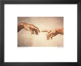 Creation of Adam Detail Art by Michelangelo Buonarroti 
