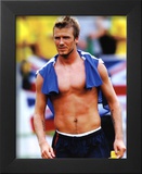 David Beckham (Shirtless) Glossy Sports Photo Photograph Print Framed Photographic Print