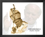 Pope John Paul II (Waving Goodbye) Art Poster Print Prints