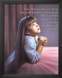 Girl Praying (Now I Lay Me Down To Sleep) Art Poster Print Art