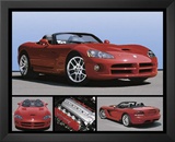 Dodge Viper (Red SRT) Art Poster Print Prints