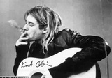Kurt Cobain B& W Guitar Plakater
