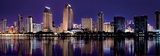 Downtown Cityscape with Buildings Reflecting in San Diego Bay Posters