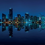 Miami Skyline at Night Prints by Carsten Reisinger