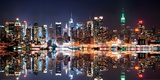 New York City Skyline at Night Poster by Deng Songquan