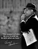 Vince Lombardi Measure of Who We Are Quote Sports Placa de lata