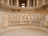 Sculptured Artwork Below the Stage, Theatre, Sabratha Roman Ruins, Libya Photographic Print by Gary Cook
