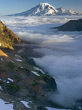 View of Mt. Rainier Above the Clouds from the Goat Rocks Wilderness, Washington, USA Photographic Print by David Cobb