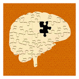 Conceptual Biomedical Illustration of the Human Brain as a Mystery or Puzzle Giclee Print by Scott Camazine