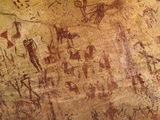 Rock Paintings, Jebel Acacus, Sahara Desert, Libya Photographic Print by Gary Cook