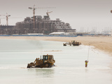 Workers Creating a New Beach Resort in Dubai Photographic Print by Ashley Cooper
