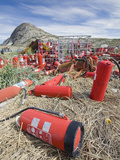 Halon Gas Cylinders Abandoned on a Tip at Kangerlussuag, Greenland Photographic Print by Ashley Cooper