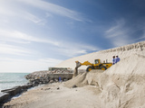 Workers Constructing Erosion Control from the Ocean as Part of a Reclamation Scheme Photographic Print by Ashley Cooper