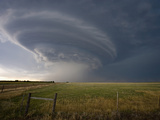 Rotating Wall Cloud from a Supercell in Eastern Colorado Photographic Print by Charles Doswell