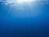 Sunbeams Diffusing into the Ocean, Micronesia, Palau Photographic Print by Reinhard Dirscherl
