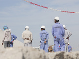 Workers on a Project to Reclaim Land from the Sea for Hotel Development in Dubai Photographic Print by Ashley Cooper