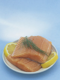 Raw Atlantic Salmon Ready for Cooking (Salmo Atar) Photographic Print by Wally Eberhart
