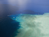 Aerial View of Divespot Blue Corner, Micronesia, Palau Photographie par Reinhard Dirscherl