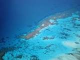 Aerial View of Ari Atoll and Coral Reefs, Maldives, Indian Ocean Photographic Print by Reinhard Dirscherl