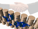 Conceptual Image of Doing Business Worldwide Concerning Energy Photographic Print by Victor Habbick