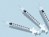 Biomedical Illustration of Three Syringes Photographic Print by Victor Habbick