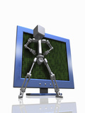 Conceptual Image on Computer Security Photographic Print by Victor Habbick