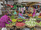 Colorful Fruit and Vegetable Market, Udaipur, India Photographic Print by Adam Jones