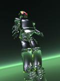 Humanoid Robot Illustration in the Fashion of the Honda Robot Called Asimo Photographic Print by Victor Habbick