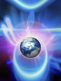 Conceptual Image of Earth Within a Nebula Photographic Print by Victor Habbick