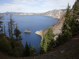 Phantom Ship Is an Outcrop of the Oldest known Rock in the Crater Lake Caldera Photographic Print by Marli Miller