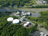 Aerial View of the Anchorage Municipal Power and Light Power Plant Photographic Print by Paul Andrew Lawrence