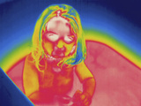 Thermogram - Child in Tub Photographic Print by Chuck Swartzell
