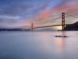 Sunset Behind the Golden Gate Bridge, San Francisco, California, USA Photographic Print by Patrick Smith